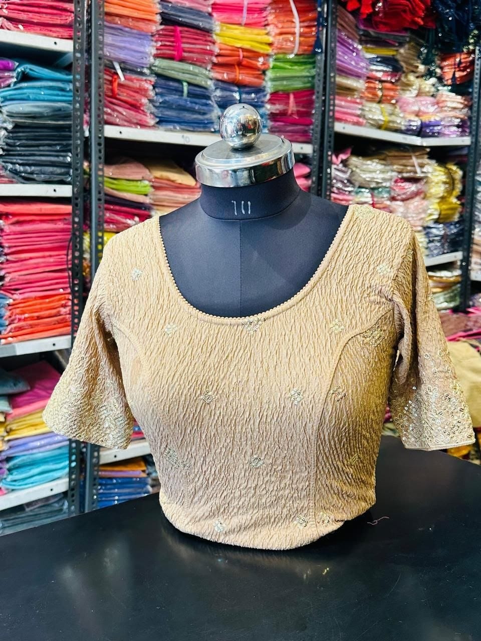 Gold Crushed Blouse