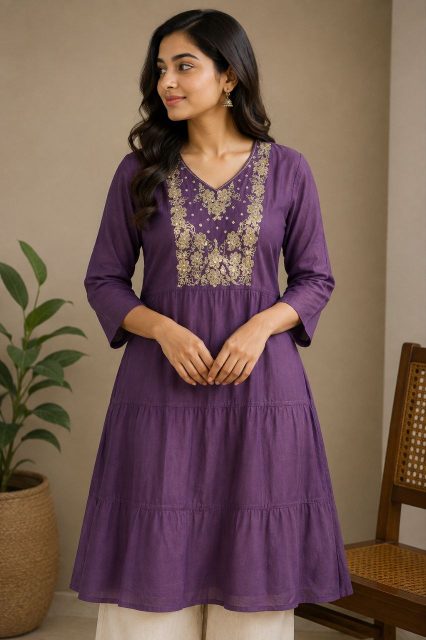 Purple design top